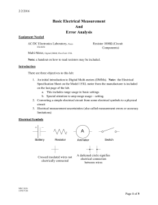 LOC04 Basic Electrical Measurement and Error Analysis