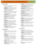 5th Grade Chapter 1 “QUIZ ME” Questions