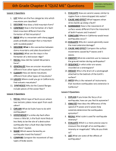 5th Grade Chapter 1 “QUIZ ME” Questions