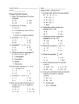 PreAlgebra Midterm 2010 Renumbered - Aventura Waterways K