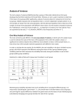 Analysis of Variance The term analysis of variance (ANOVA