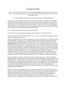 Estradiol in Men - Hormone Restoration