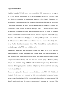 Supplemental Methods Statistical analysis. All NMR spectra were