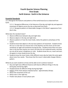 First Grade Fourth Quarter Science Planning Guide