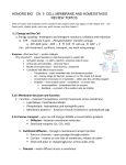 Membrane Review Topics