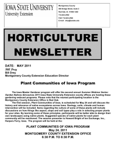 Horticulture Newsletter May 2011 - Iowa State University Extension