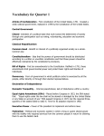 Vocabulary for Quarter 1 Article of Confederation