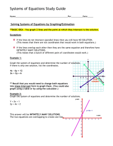 8-1 Solving Systems of Equations