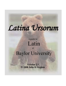 Latin - Baylor University