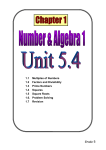 1.1 Multiples of Numbers 1.2 Factors and Divisibility 1.3 Prime