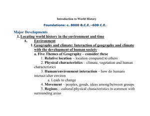 Introduction to World History/Agriculture and Technology Notes