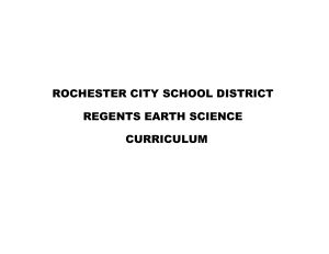 Regents Earth Science Curriculum