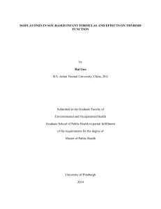 Isoflavones in soy-based infant formulas and effects on thyroid function