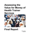 The Value for Money of Health Trainer Services