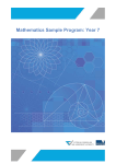 Mathematics Sample Program: Year 7