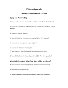 AP Human Geography Chapter 7 Guided Reading – 1st Half Dying