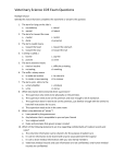Veterinary Science CDE Exam Questions
