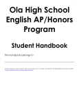 Ola AP/Honors Handbook