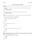 Questions 1 to 4: For each situation, decide if the random variable