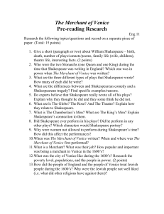 Shakespeare Pre-reading Research