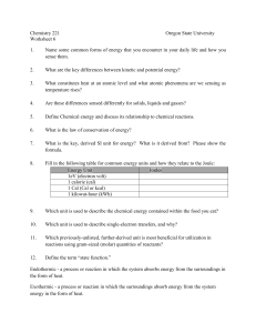 Chemistry 221 - Oregon State chemistry