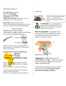 Global History Review Sheet – Unit 3