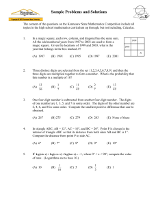 sample part i questions and solutions