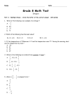grade 8 integer test - Grade8-Math
