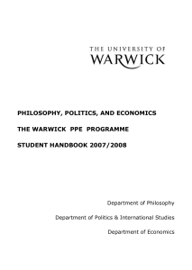 the warwick ppe programme