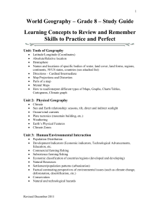 Geography EOC Study Guide