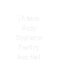 Human Body Poetry Booklet