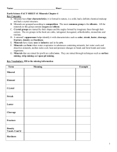 Mineral Fact Sheet