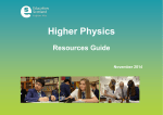 Higher Physics Resource Guide