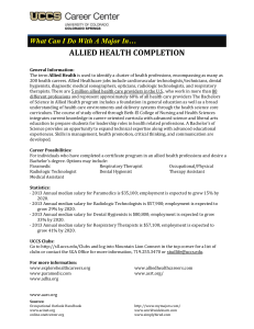 allied health completion