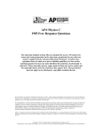 AP® Physics C 1985 Free Response Questions The materials
