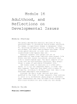 Module 16 Adulthood, and Reflections on Developmental Issues