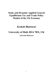 Static and Dynamic General Equilibrium Tax and