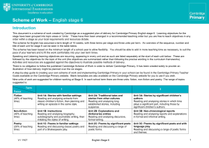 Scheme of Work English stage 6