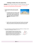 Surface and Lateral Area of Pyramids and Cones