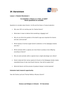 3f: Darwinism - Faraday Schools