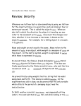 Gravity Review Sheet Answers:
