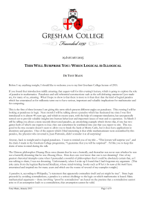 Gresham Ideas - Gresham College