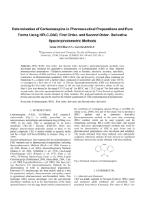 Determination of Carbamazepine in Pharmaceutical