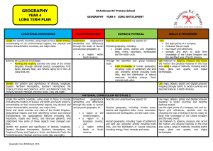 St Ambrose RC Primary School GEOGRAPHY YEAR 4 CORE