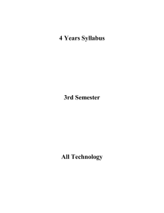 4 Years Syllabus 3rd Semester All Technology Computer A