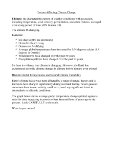 Factors Affecting Climate Change