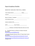 Export Compliance Checklist - Cargo Rates International LLC