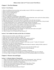 Midterm Study Guide for 9th-Grade Ancient World History Chapter 1