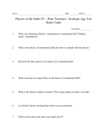 Plate Tectonics Study Guide