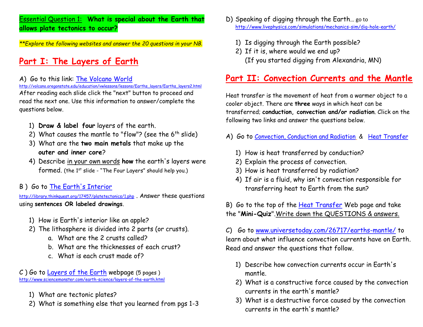 Part 1 The Layers Of Earth